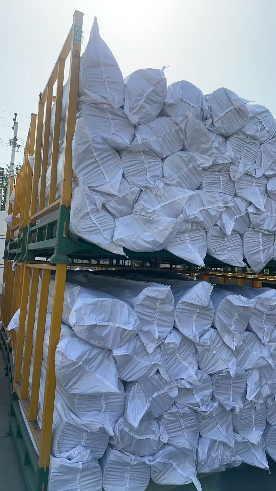 Packed rolls prepared for shipment